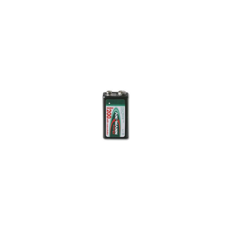Pile 6HR61 ANSMANN - NiMh - 9V - 200mAh Pile 6HR61 ANSMANN - NiMh - 9V - 200mAh