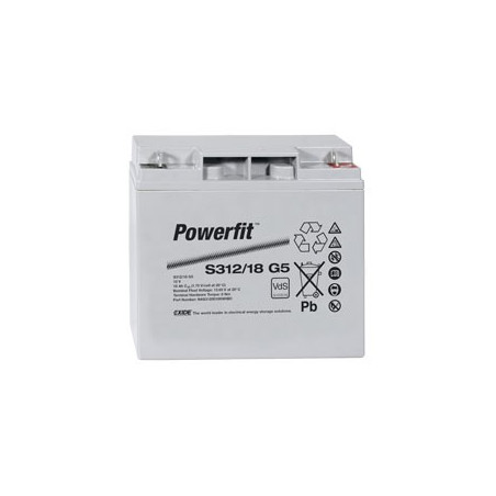 EXIDE Sonnenschein 12V - 19,0Ah - Powerfit - S312/18 - Bac VO - Compatible TUDOR TD 19