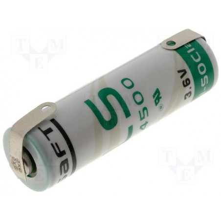 Pile SAFT LS14500 Lithium - AA - Languettes - 3,6V - 2.4Ah