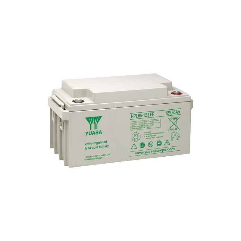 Batterie YUASA de 12V et 65.0Ah  - NPL65-12 I FR - Longue durée de vie