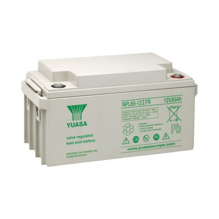 Batterie YUASA de 12V et 65.0Ah  - NPL65-12 I FR - Longue durée de vie