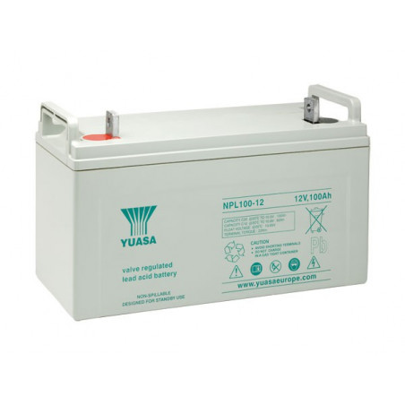 Batterie YUASA 12V et 100.0Ah  - NPL100-12 I FR - Longue durée de vie