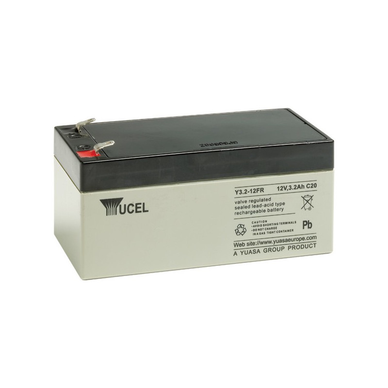 Batterie plomb - YUASA / YUCEL / YUVOLT -  12V - 3.2Ah - Y3.2-12FR - AGM