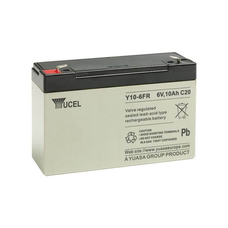 Batterie YUASA / YUCEL 6V - 10.0Ah - Y10-6FR - AGM