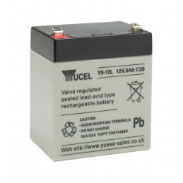 Batterie plomb YUASA / YUCEL 12V - 5.0Ah - Y5-12 - AGM - Connecteur