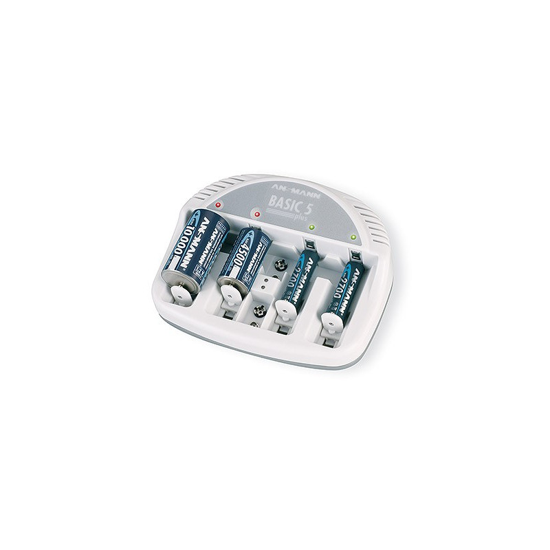 Chargeur Basic 5 ANSMANN - 2 à 5 accus AAA / AA / 9V / C / D NiMh