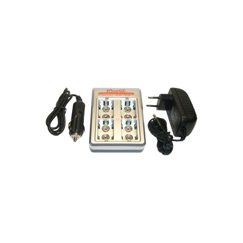 Chargeur batterie iPOWERUS - 4 accus - Li Po / NiMh - 9V
