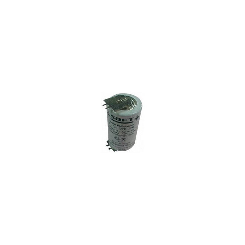 Batterie SAFT 791602 VT D 3700 - NiCd - 1.2V - 3.7Ah + Double picots borne + & -