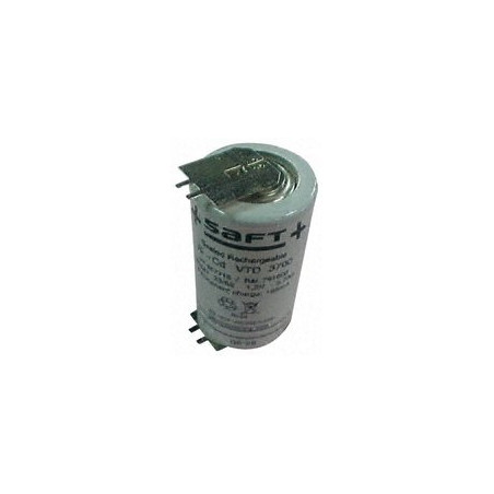 Batterie SAFT 791602 VT D 3700 - NiCd - 1.2V - 3.7Ah + Double picots borne + & -