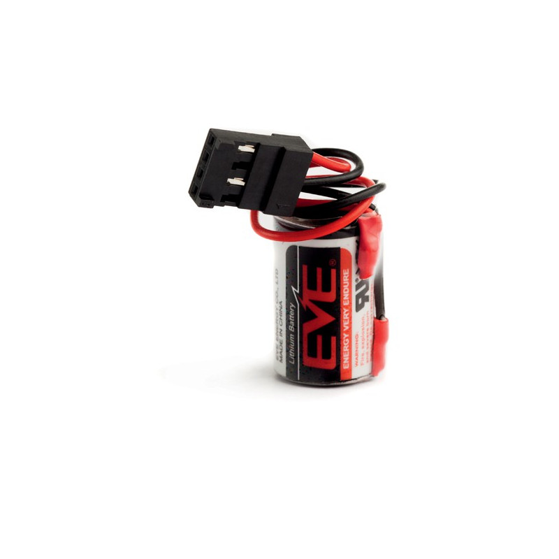 Pile ER14250 - 1/2AA - Lithium - 3.6V - 1200mAh + connecteur - TELEMECANIQUE