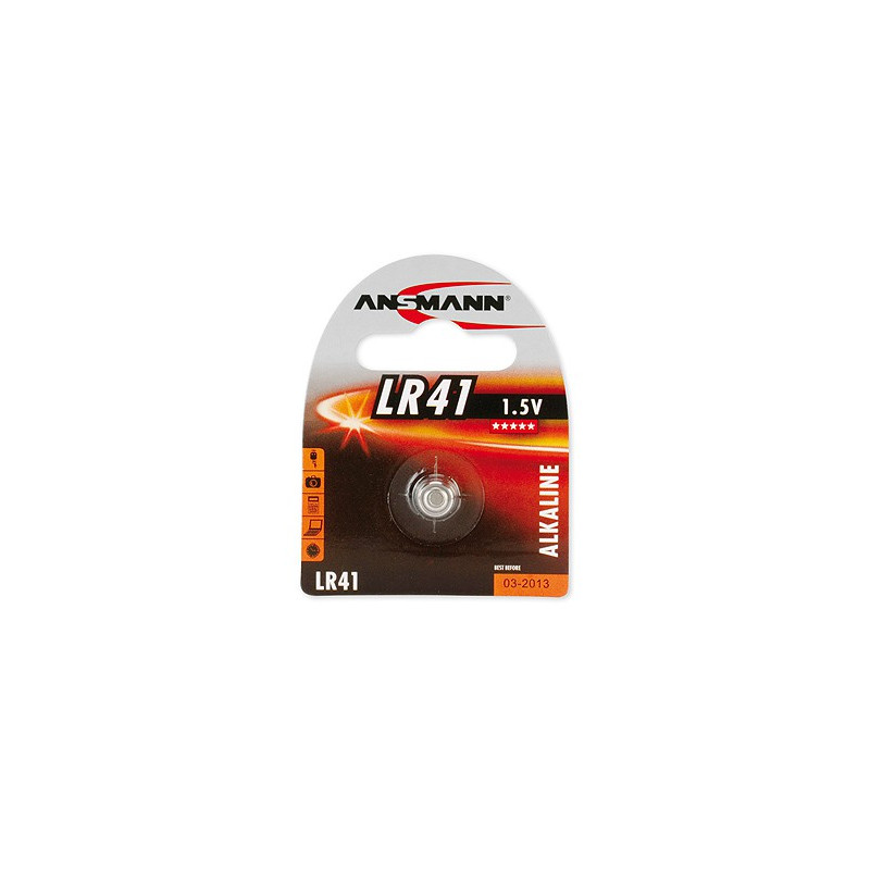Pile Bouton ANSMANN LR41 - 192 - Alcaline - 1.5V