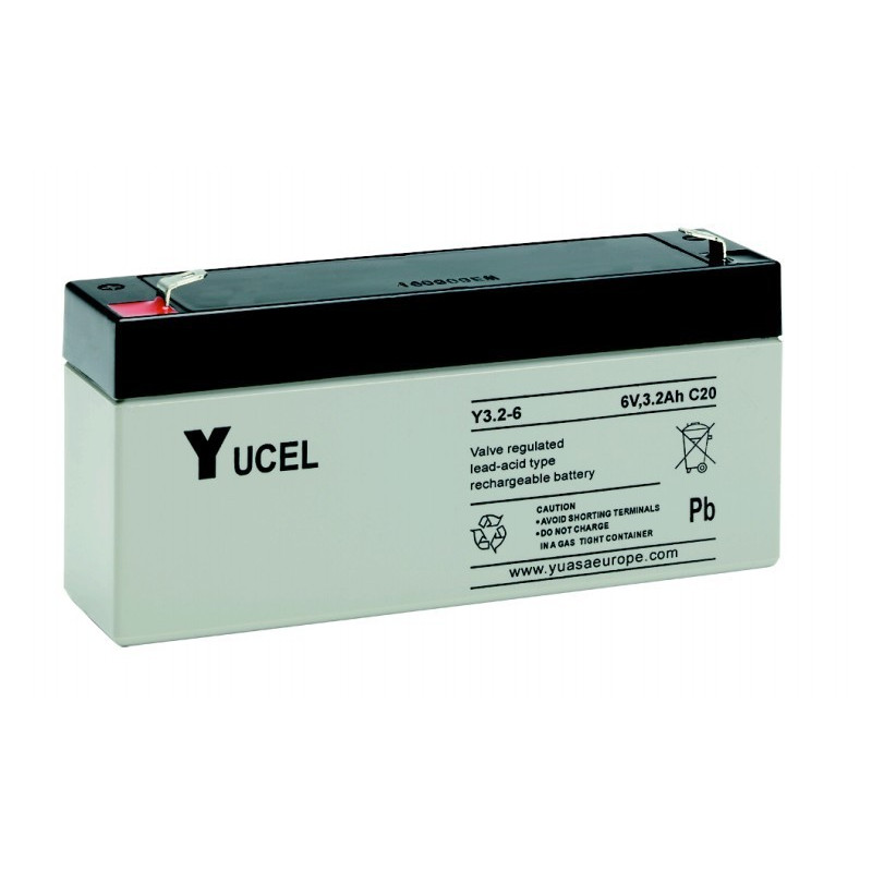 YUASA / YUCEL 6V - 3.2Ah - Y3.2-6 - AGM YUASA / YUCEL 6V - 3.2Ah - Y3.2-6 - AGM