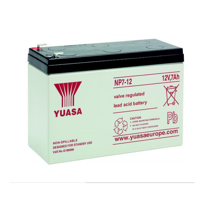 YUASA 12V - 7Ah - NP7-12 - AGM YUASA 12V - 7Ah - NP7-12 - AGM