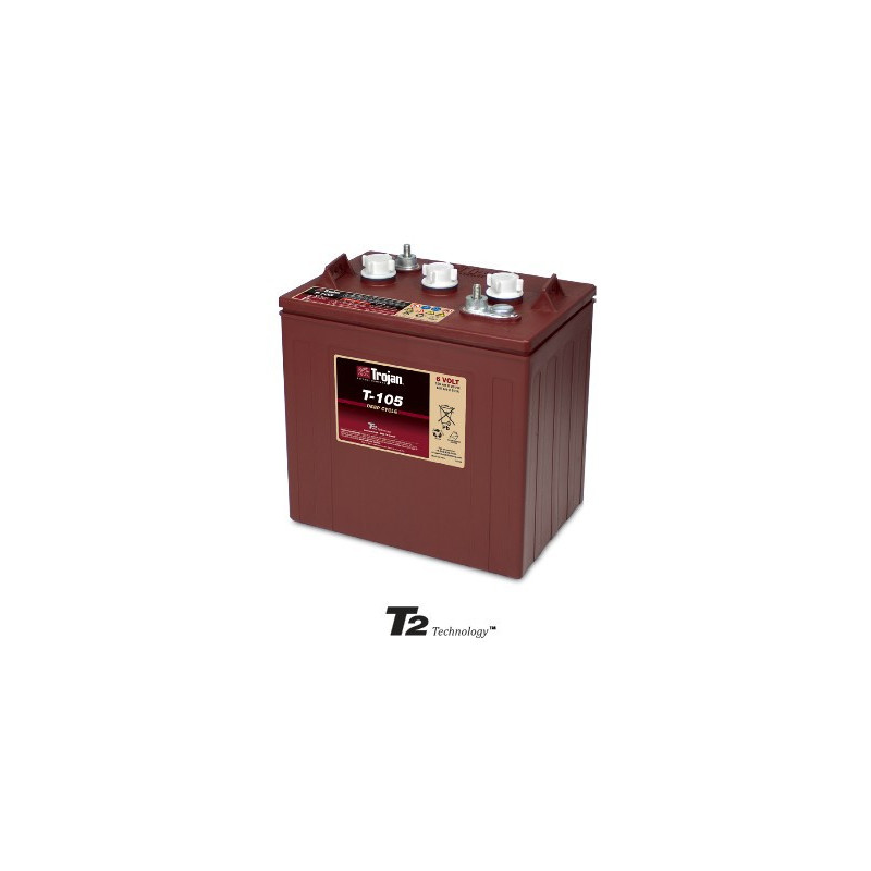 TROJAN 6V - 225Ah - T105 ex CR225 - DEEP CYCLE ACIDE - Golfette - Haulotte BAT01