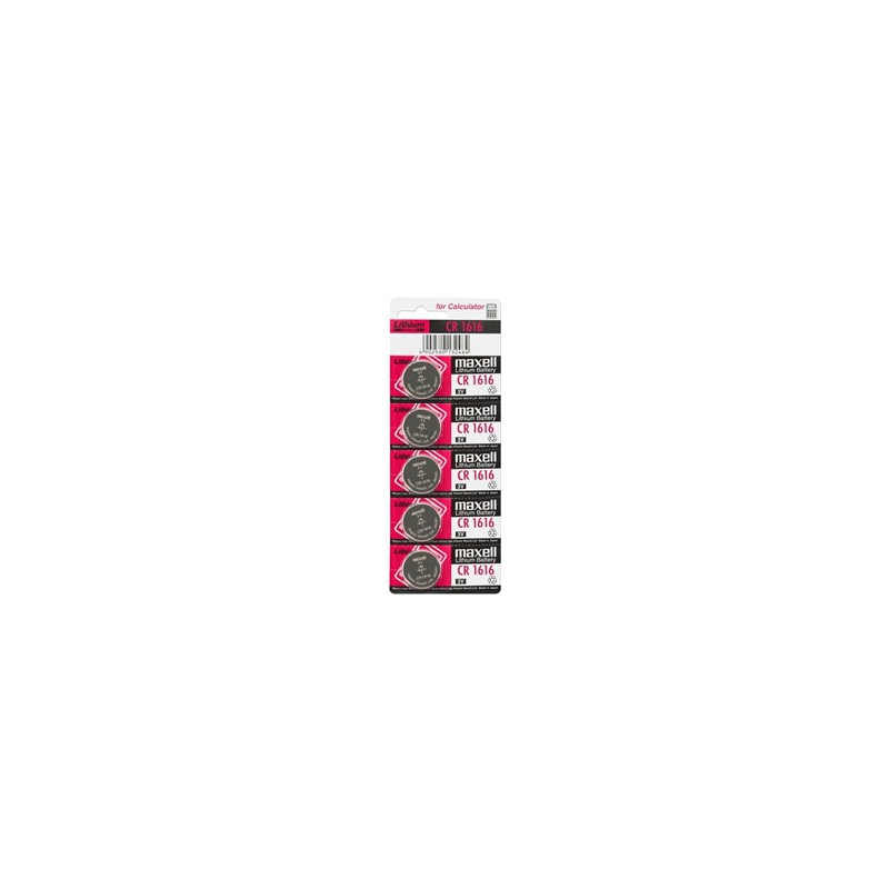 MAXELL Pile Bouton Lithium - CR1616 Standard - Carte de 5