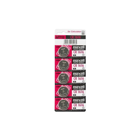 MAXELL Pile Bouton Lithium - CR1616 Standard - Carte de 5