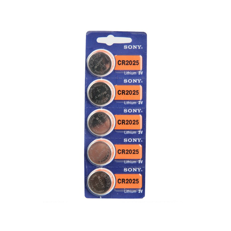 SONY Pile Bouton Lithium - CR2025 Standard - Carte de 5