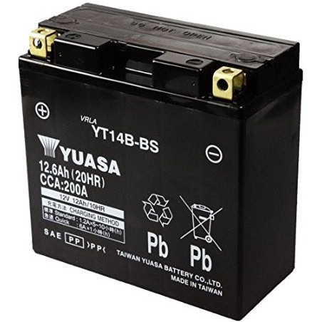 YUASA Batterie de Moto  12V - 12Ah - YT14B-BS 