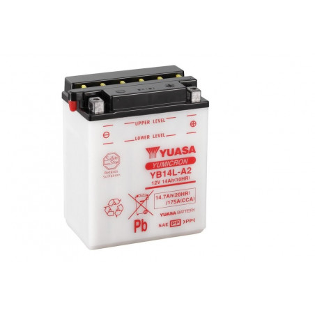 YUASA Batterie Moto YB14L-A2 - 12V – 14Ah