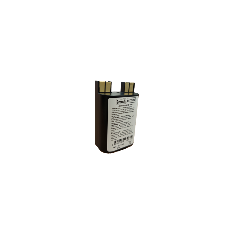 Pile Batterie Alarme BATXU02 - 2 x (3V - 2.4Ah) - Compatible RXU02X DAITEM/LOGISTY