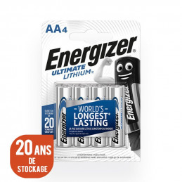 ENERGIZER L91 - Format LR6 - AA Ultimate Lithium - Blister de 4 piles