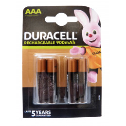Blister 4 piles HR03 - AAA - DURACELL - NiMh - 1.2V - 900mAh