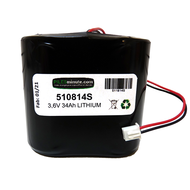Pack Lithium SAFT LS33600 - 1S2P - 3.6V - 34Ah + Connecteur Pack Lithium SAFT LS33600 - 1S2P - 3.6V - 34Ah + Connecteur