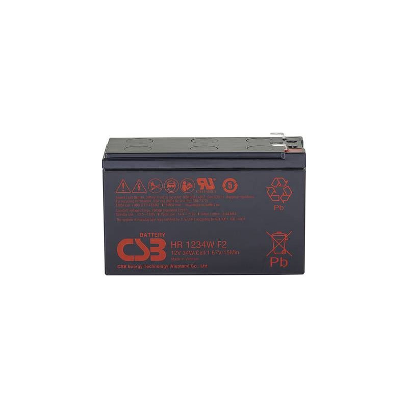 Batterie plomb étanche CSB HR 1234W F2 - 12V - 8.4Ah