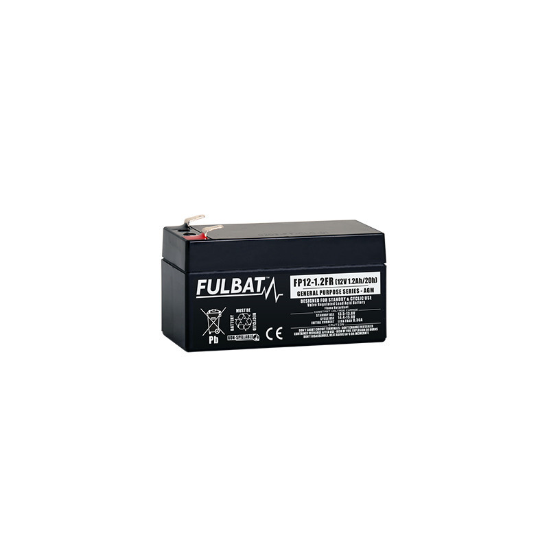 Batterie Plomb Standard FP12-1.2 FR - 12V - 1.1Ah - UL94.FR – FULBAT