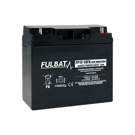 Batterie Plomb Standard FP12-18 FR - 12V - 16.7Ah - UL94.FR – FULBAT