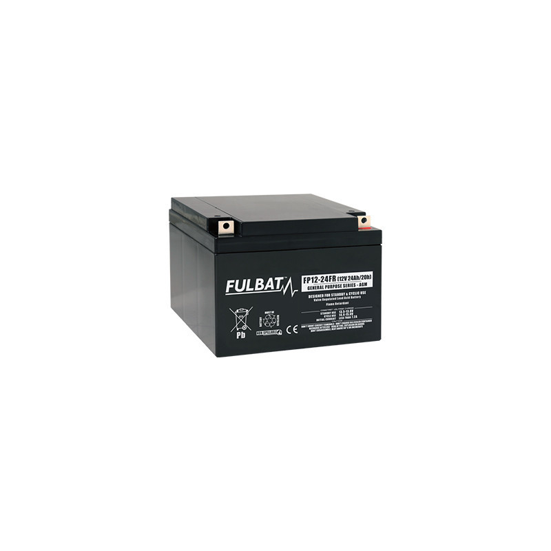 Batterie Plomb Standard FP12-24 FR - 12V - 22.3Ah - UL94.FR – FULBAT