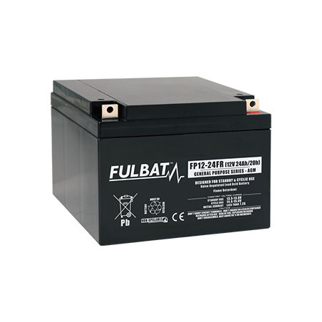 Batterie Plomb Standard FP12-24 FR - 12V - 22.3Ah - UL94.FR – FULBAT