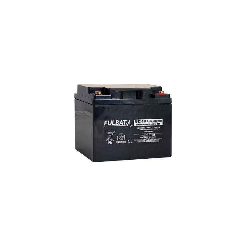 Batterie Plomb Standard FP12-40 FR - 12V - 38Ah - UL94.FR – FULBAT