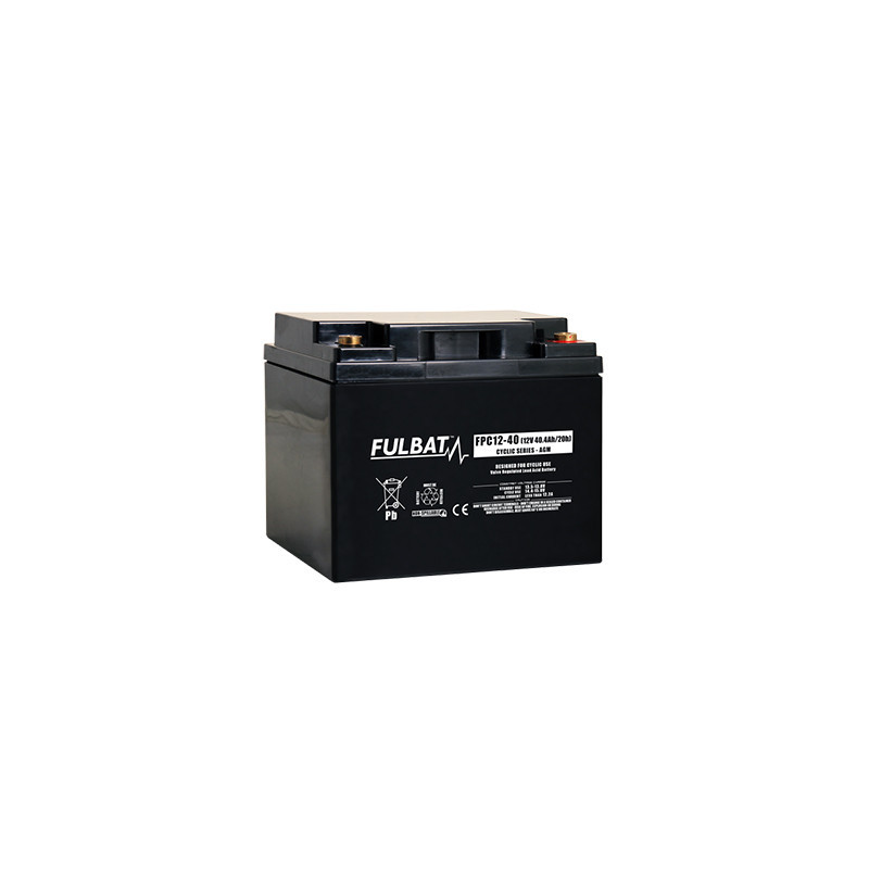 Batterie Plomb Cyclage FPC12-40 - 12V - 38Ah - UL94.FR – FULBAT Batterie Plomb Cyclage FPC12-40 - 12V - 38Ah - UL94.FR – FULBAT