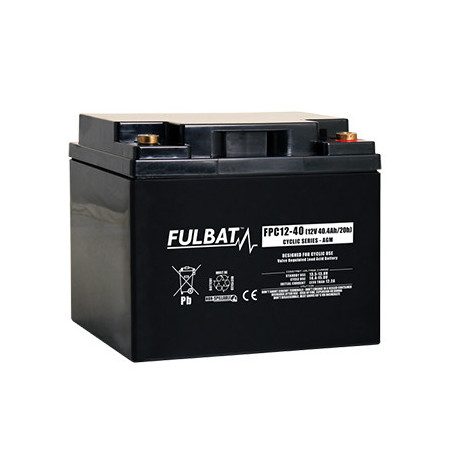Batterie Plomb Cyclage FPC12-40 - 12V - 38Ah - UL94.FR – FULBAT