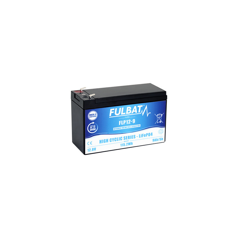 Batterie Lithium Fer Phosphate FLP12-9 - 12V - 9Ah - UL94.FR – FULBAT
