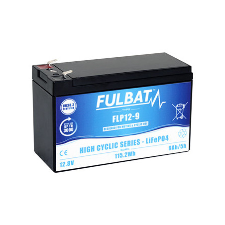Batterie Lithium Fer Phosphate FLP12-9 - 12V - 9Ah - UL94.FR – FULBAT
