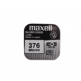 Pile Bouton MAXELL 376 - SR626W - Oxyde d'Argent - 1.55V