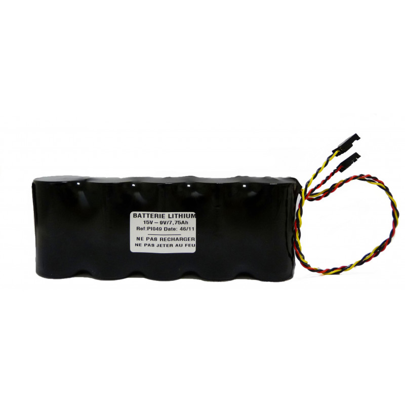 Pack piles Alarme Compatible NOXALARM - D - Lithium - 9.0V/15.0V - 7.75Ah + Connecteurs Pack piles Alarme Compatible NOXALARM - D - Lithium - 9.0V/15.0V - 7.75Ah + Connecteurs