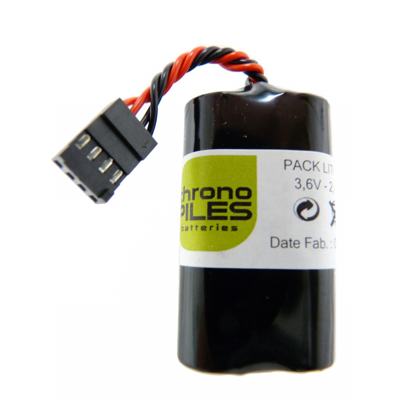 Pack piles LS14500 - AA - Lithium - 3.6V - 2300mAh + Connecteur