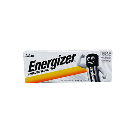 Boite 10 Piles LR6 ENERGIZER - LR06 - AA Industrial - UM3 - 1.5V