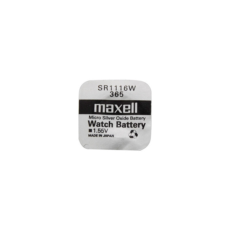 Pile Bouton MAXELL 365 - Oxyde d'Argent - 1.55V