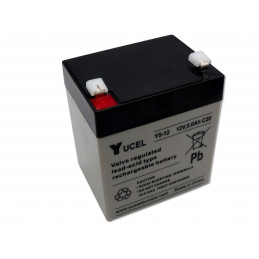 Batterie plomb - YUASA / YUCEL / YUVOLT -  12V - 5.0Ah - Y5-12 - AGM - Avec connecteur