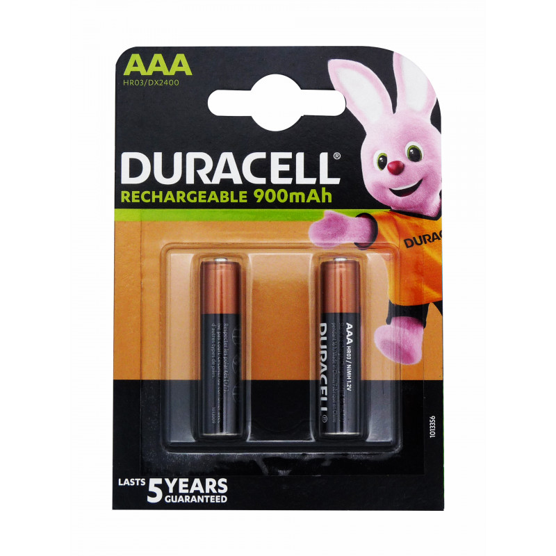 Blister 2 piles HR03 DURACELL - NiMh - 1.2V - 800mAh