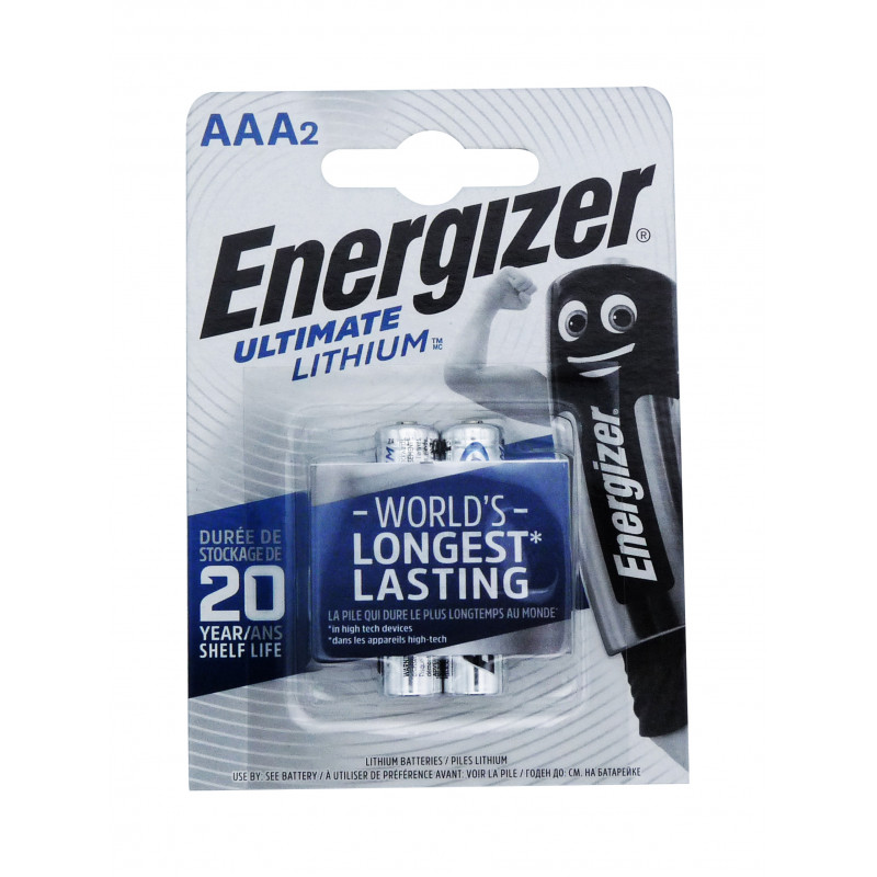 Blister 2 Piles L92 ENERGIZER Format LR03 AAA Ultimate Lithium 1.5V
