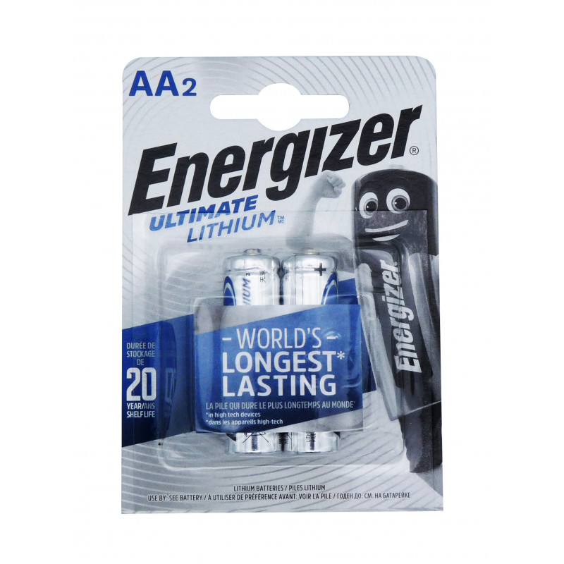 Blister 2 Piles L91 ENERGIZER Format LR6 AA Ultimate Lithium - 1.5V Blister 2 Piles L91 ENERGIZER Format LR6 AA Ultimate Lithium - 1.5V