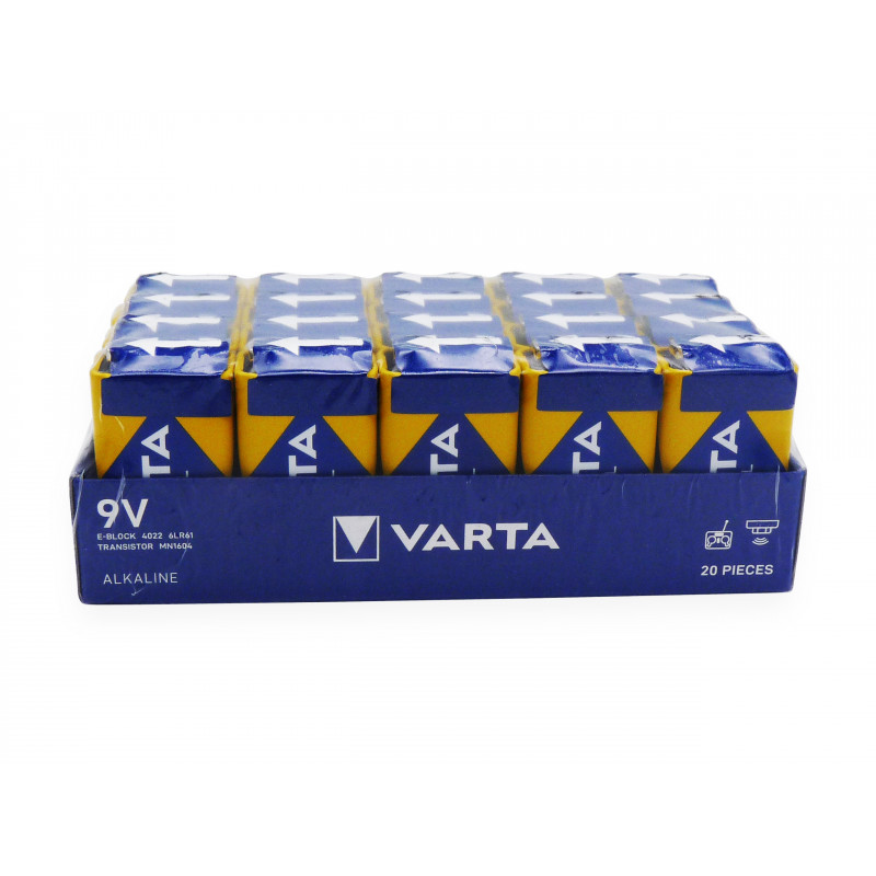 VARTA 6LR61 - 9V Industrial - Boite de 20 VARTA 6LR61 - 9V Industrial - Boite de 20