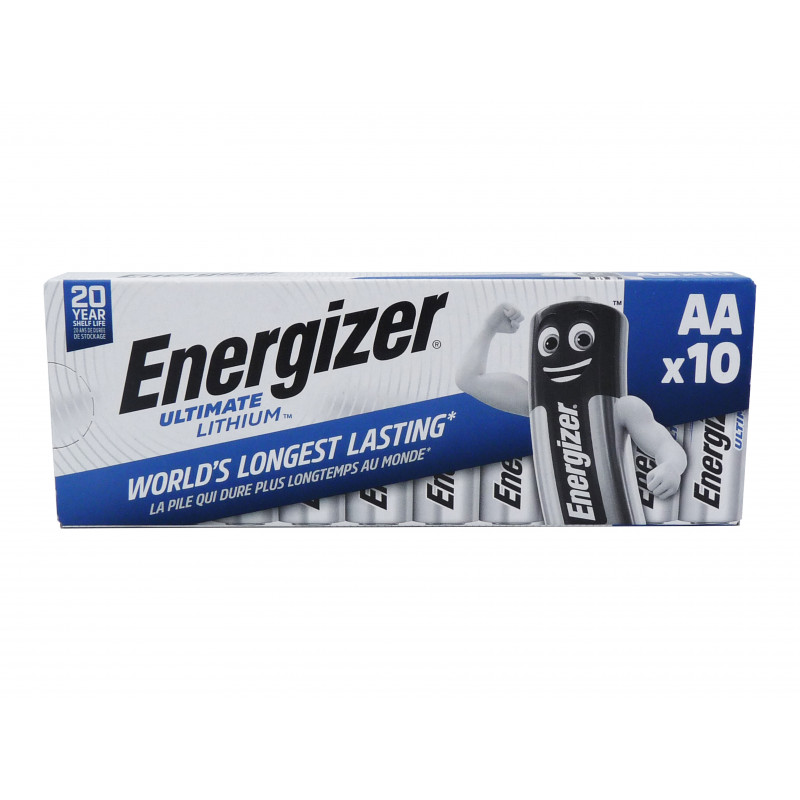 Boite 10 piles L91 ENERGIZER - Lithium - Format LR6 - AA Ultimate Boite 10 piles L91 ENERGIZER - Lithium - Format LR6 - AA Ultimate