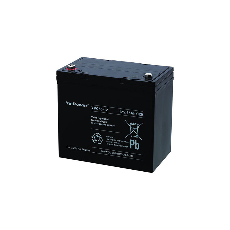 Batterie YPC55-12 YUASA - Compatible MK M22 NF SLD G - Plomb Cyclage - 12V - 55Ah Batterie YPC55-12 YUASA - Compatible MK M22 NF SLD G - Plomb Cyclage - 12V - 55Ah
