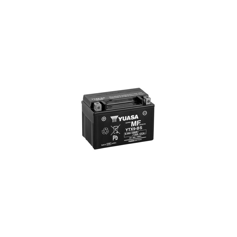 YUASA Batterie Moto 12V – 8Ah - YTX9BS 